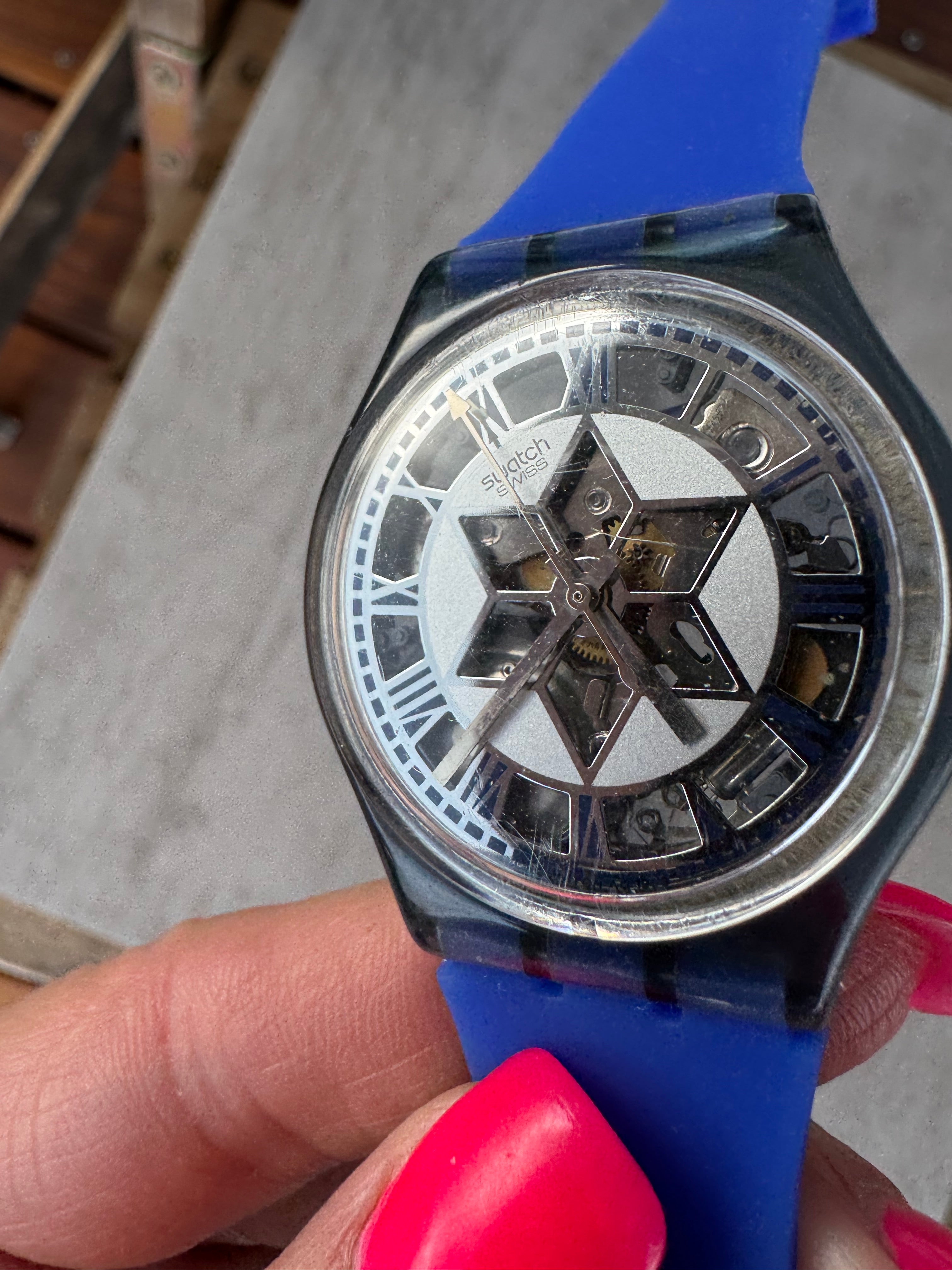 Vintage Swatch Decoscraper GP109 Skeleton Watch Refurbished
