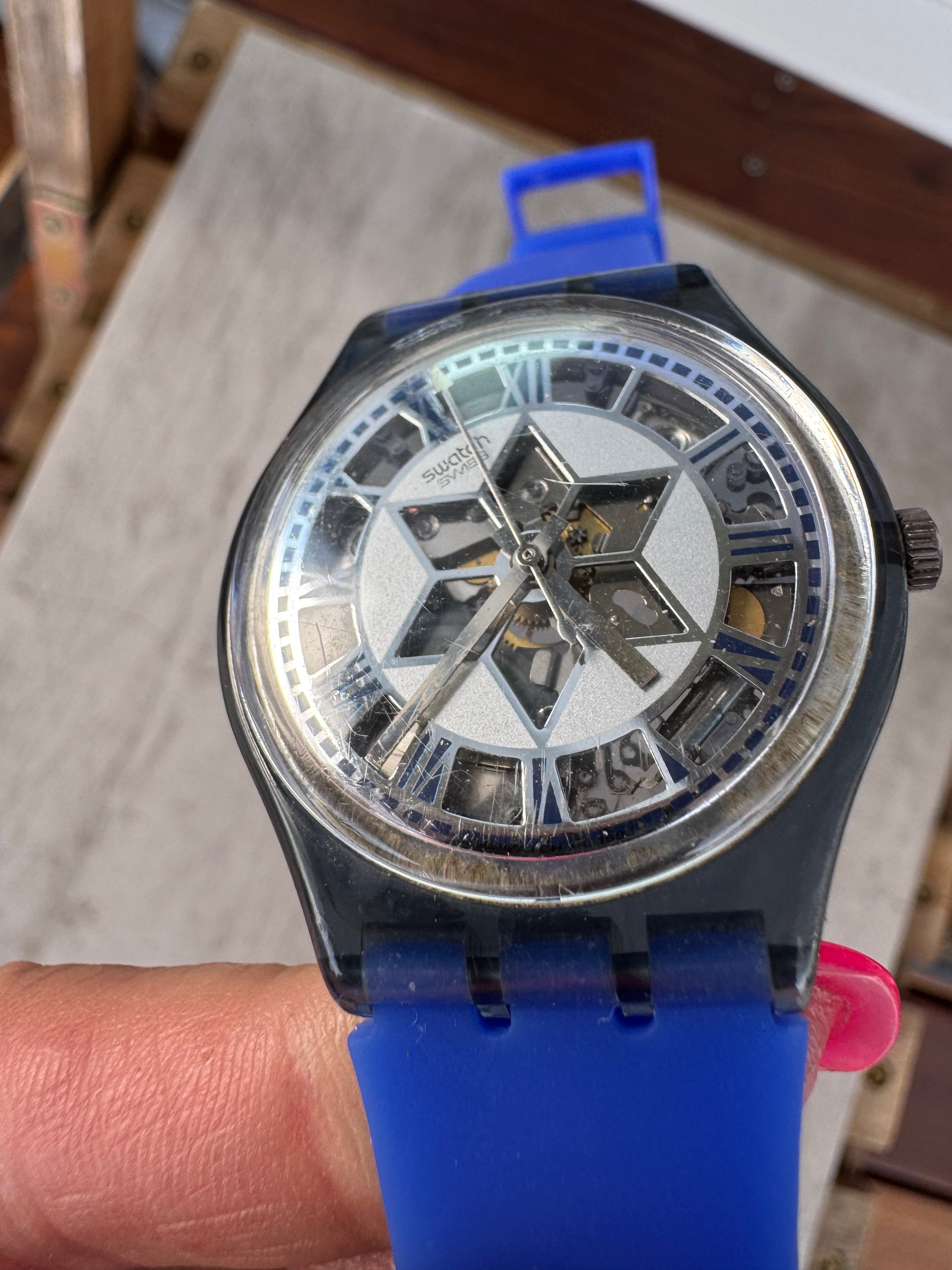 Vintage Swatch Decoscraper GP109 Skeleton Watch Refurbished