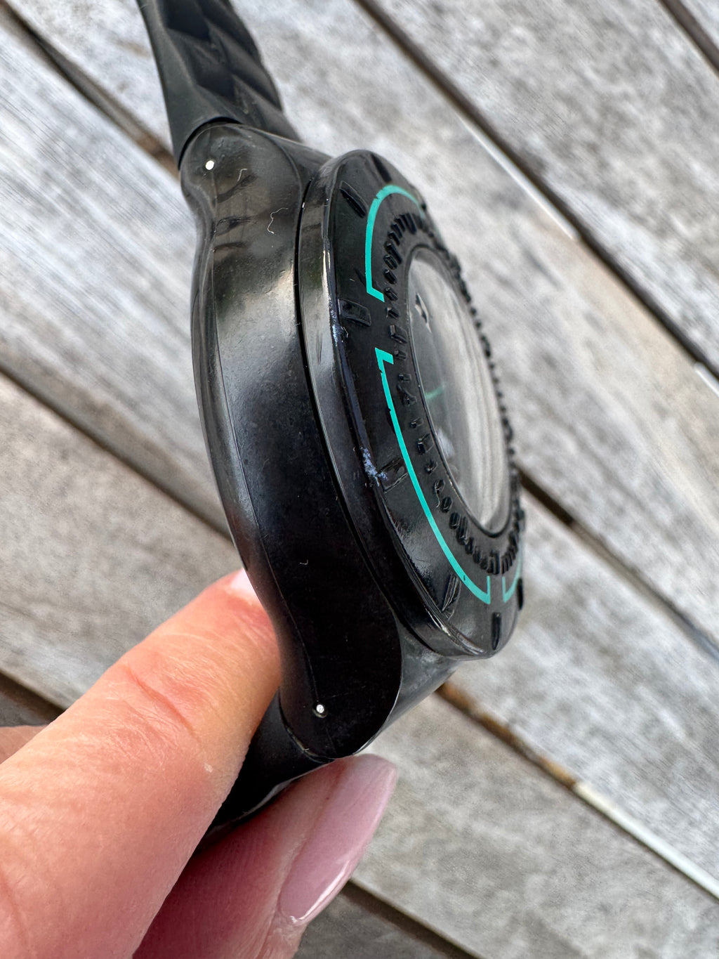 Rare Black Swatch Watch Scuba Libre Dark Water SUUB403