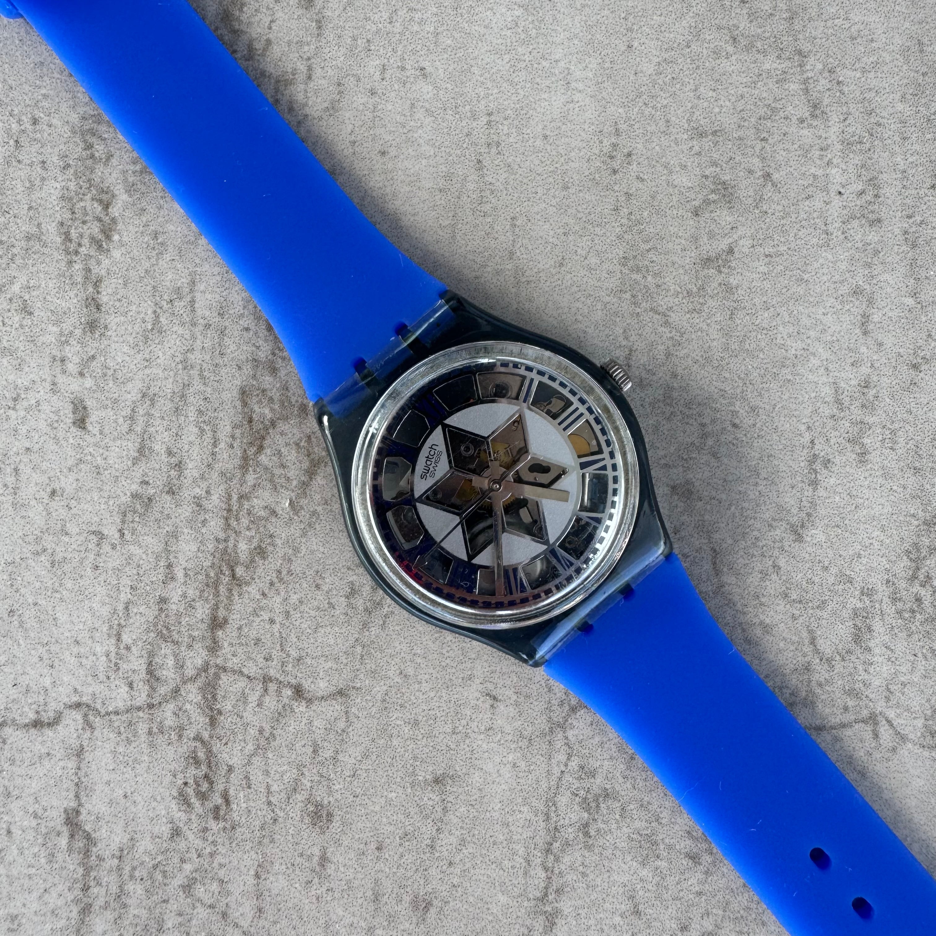 Vintage Swatch Decoscraper GP109 Skeleton Watch Refurbished