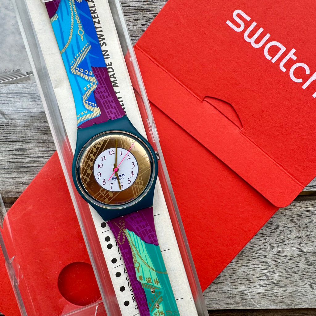 Swatch Palco GG119 Watch: Vibrant 1992 Collector's Item (NOS in Box)