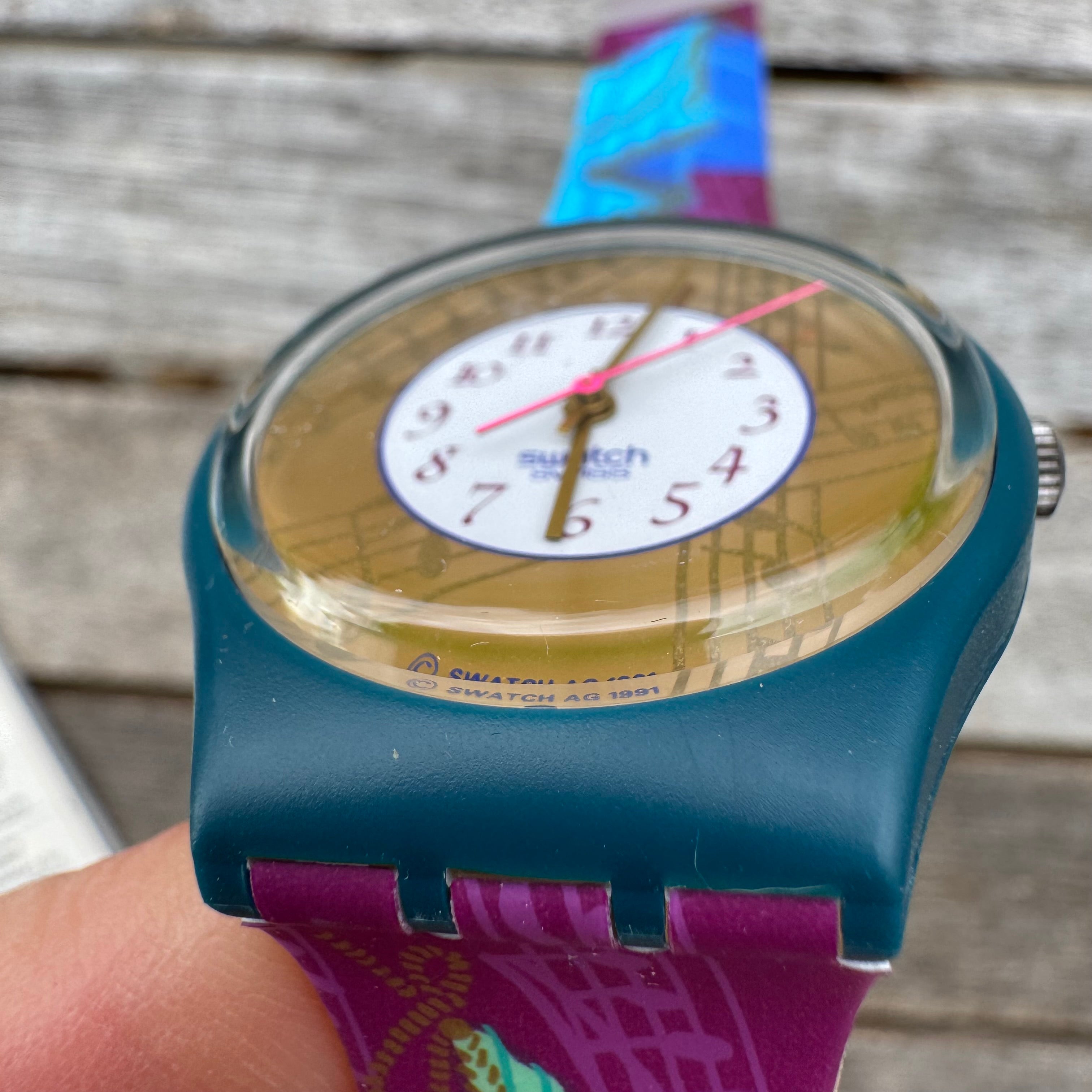 Swatch Palco GG119 Watch: Vibrant 1992 Collector's Item (NOS in Box)