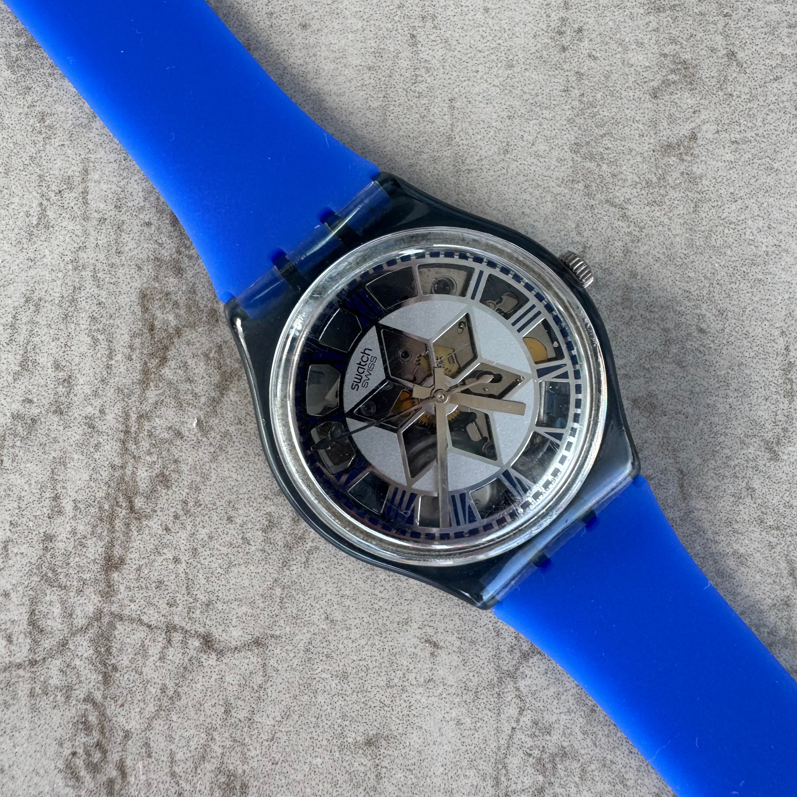 Vintage Swatch Decoscraper GP109 Skeleton Watch Refurbished