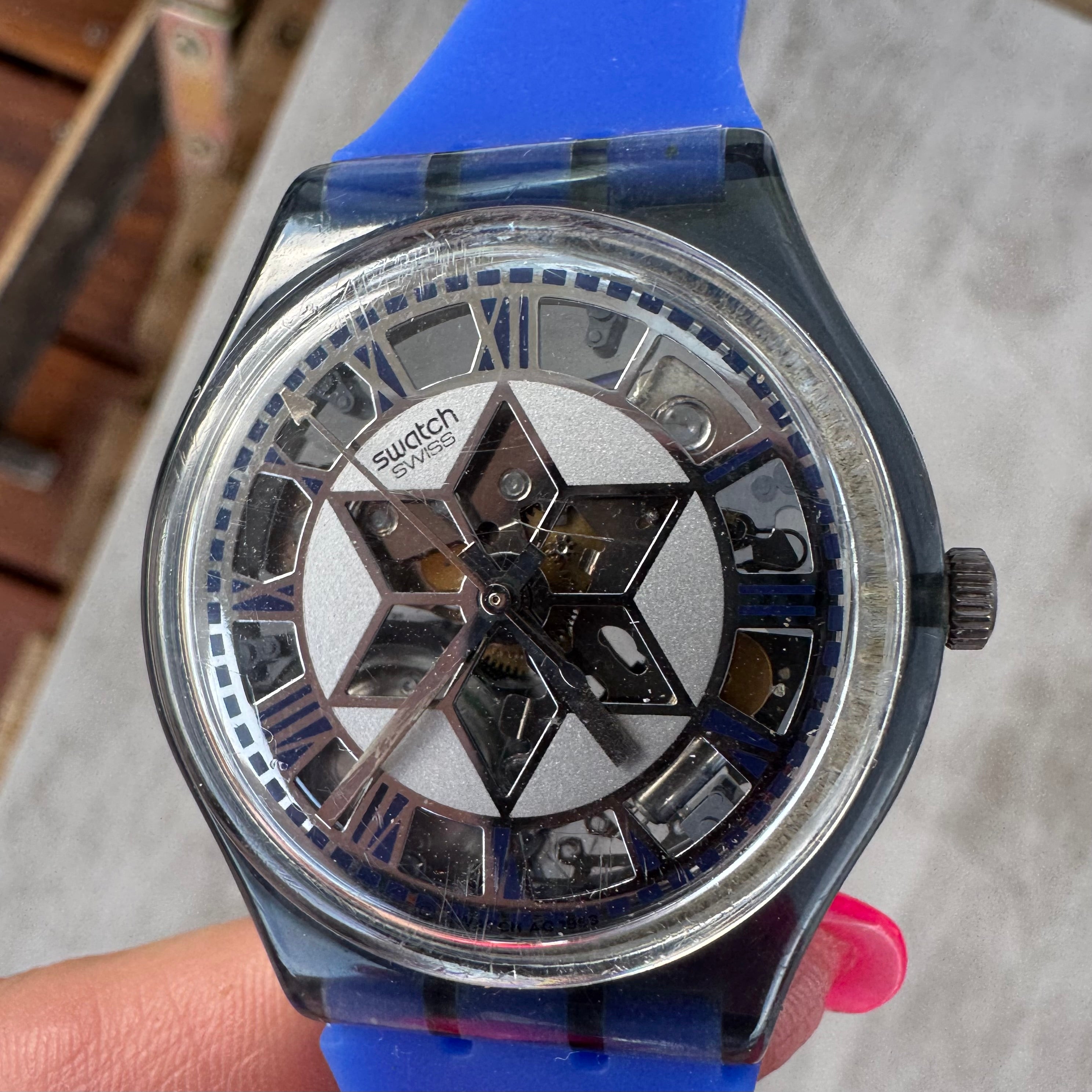 Vintage Swatch Decoscraper GP109 Skeleton Watch Refurbished