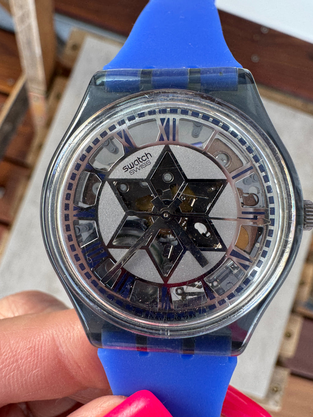 Vintage Swatch Decoscraper GP109 Skeleton Watch Refurbished