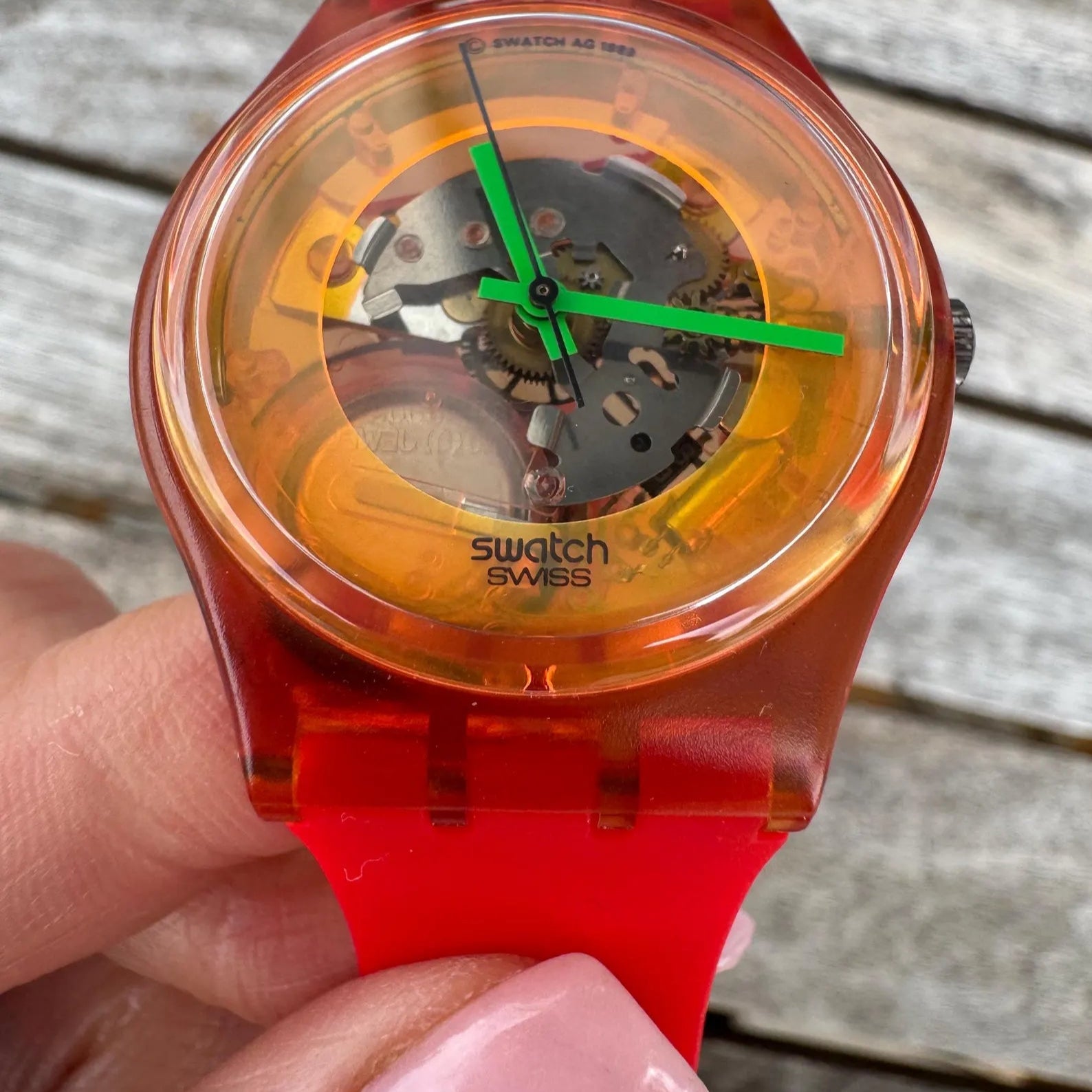 Vintage Swatch Mango Dream GR105 Skeleton Watch