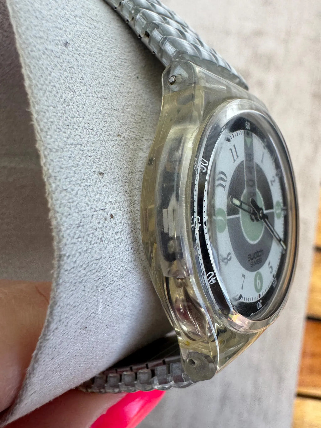 Vintage Swatch Rusher STOP Watch: 1993 Transparent Design