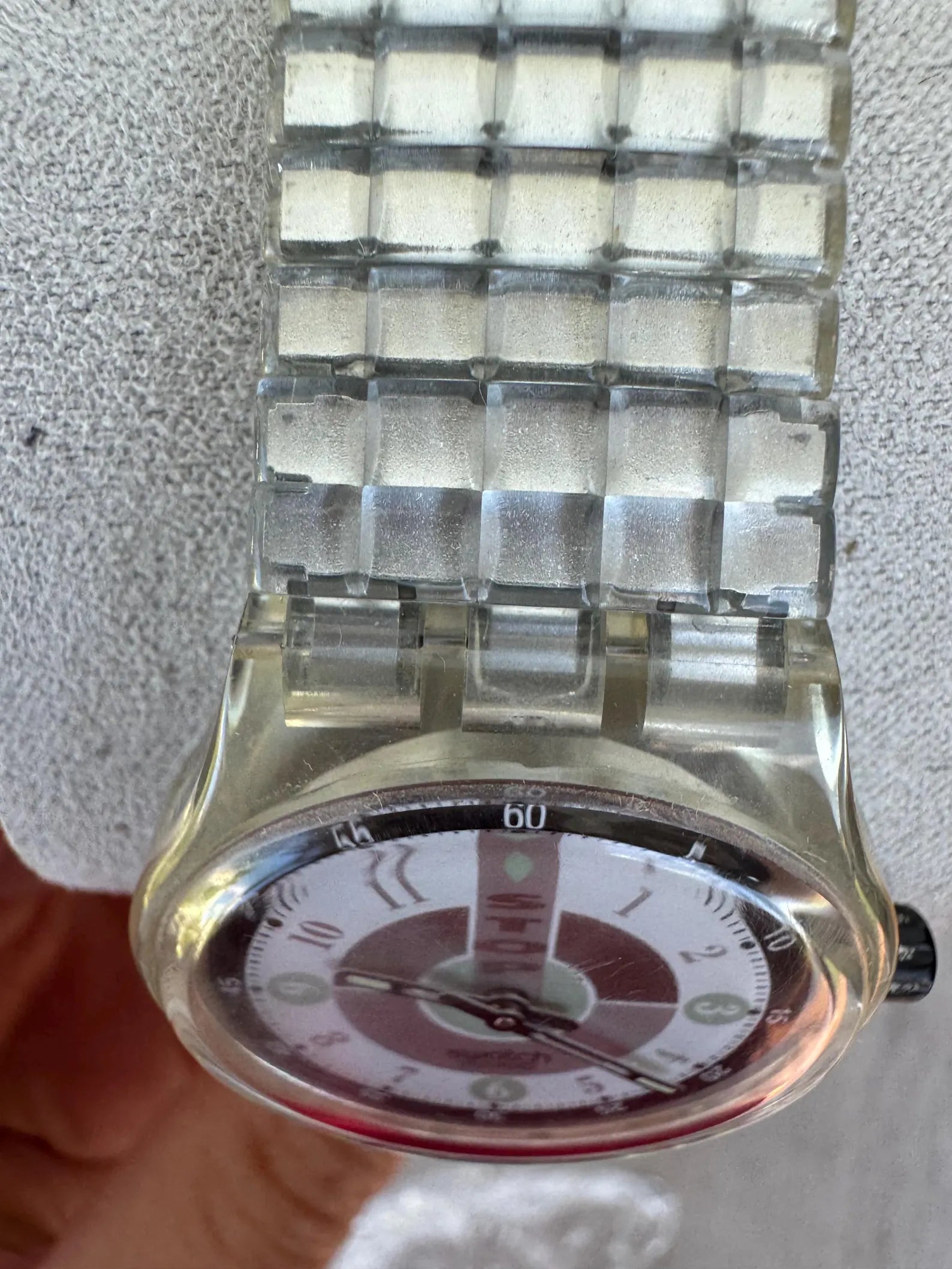 Vintage Swatch Rusher STOP Watch: 1993 Transparent Design